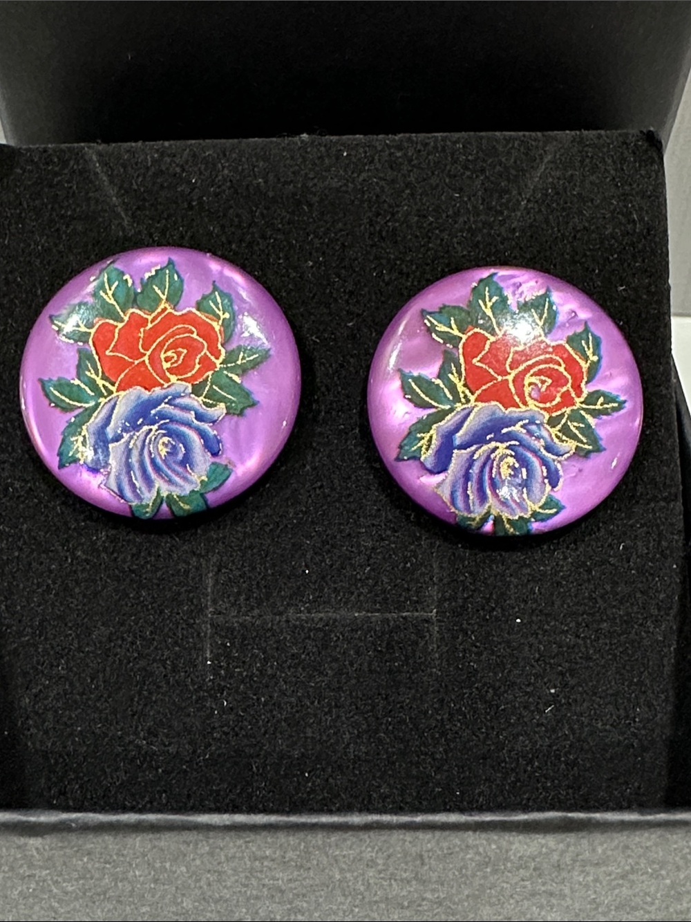 Cloisonné earrings